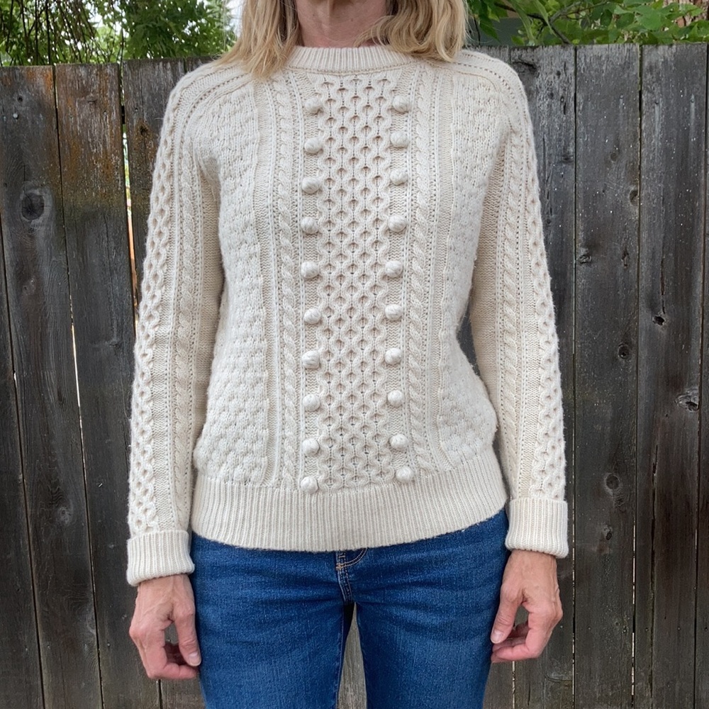 Wool fisherman’s knit style sweater